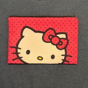Hello Kitty Pink and Black Polka Dot Cosmetic Bag